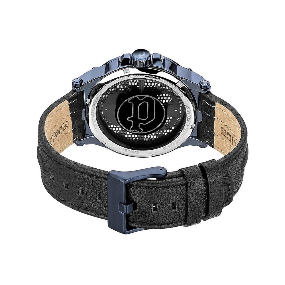 Police Black Leather Watch - Stylish and Durable Timepiece