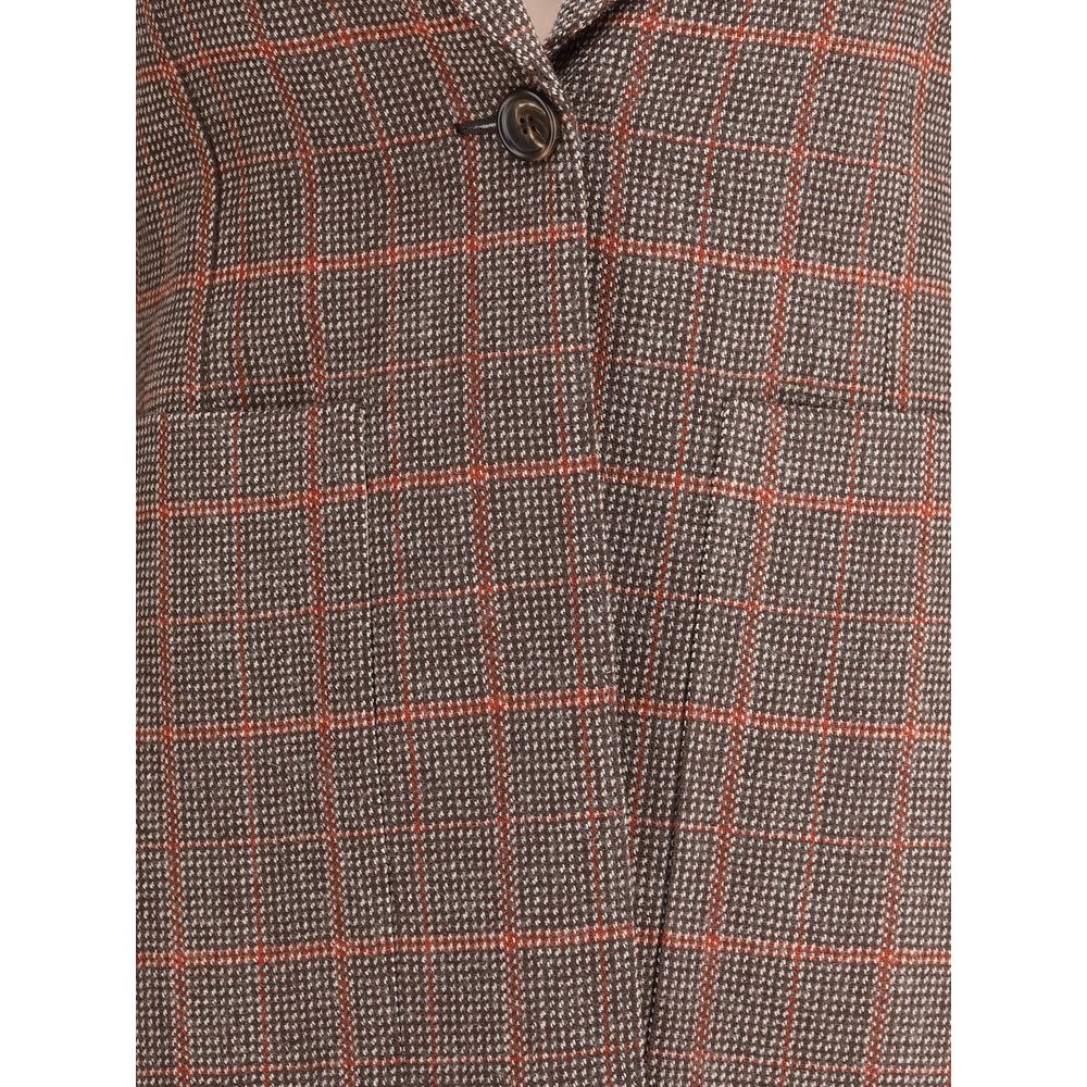 Chloé Wool Plaid Blazer