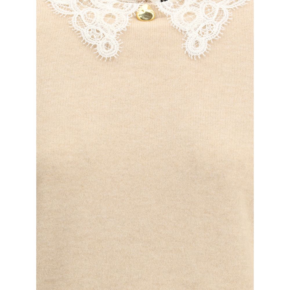 Fabiana Filippi Lace Collar Sweater