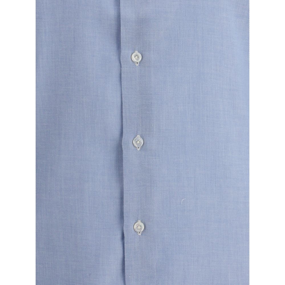 Finamore Milano Shirt - Elegant Cotton and Cashmere Blend