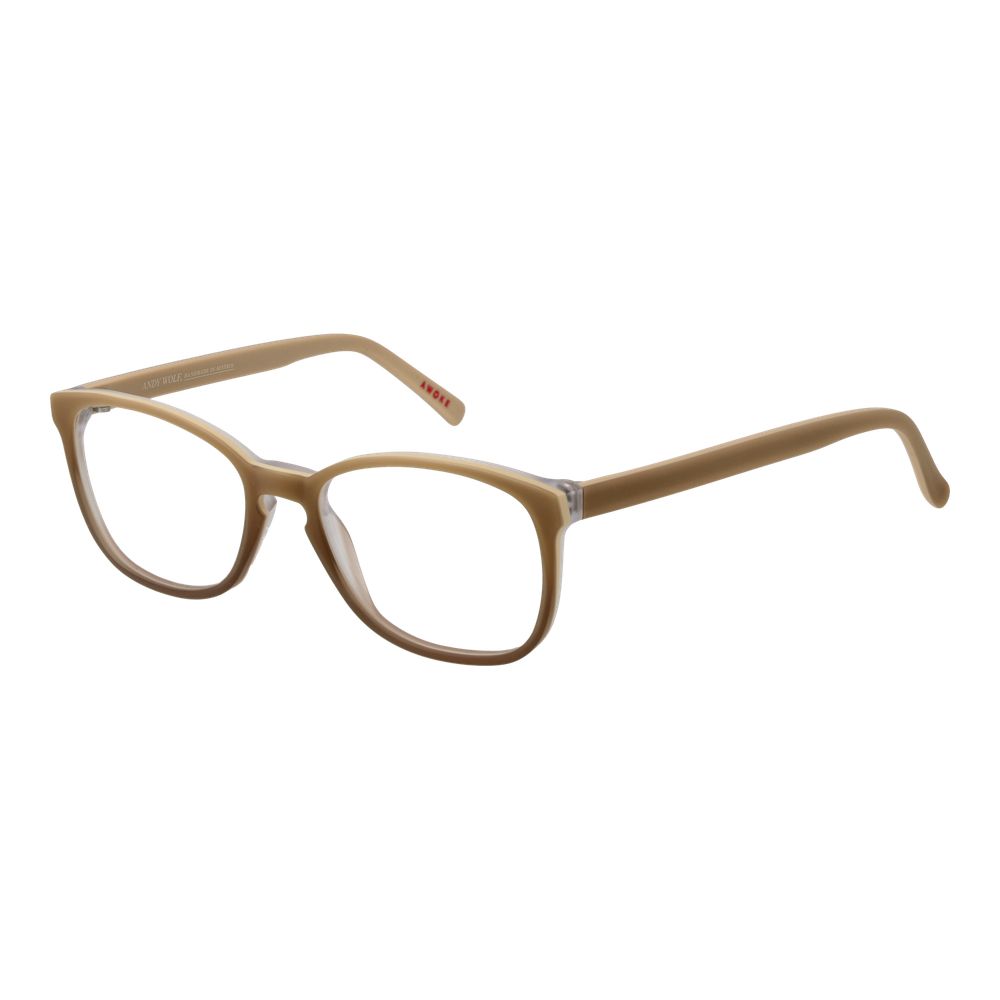 Andy Wolf Beige Unisex Optical Frames – Panto Full-Rim Design