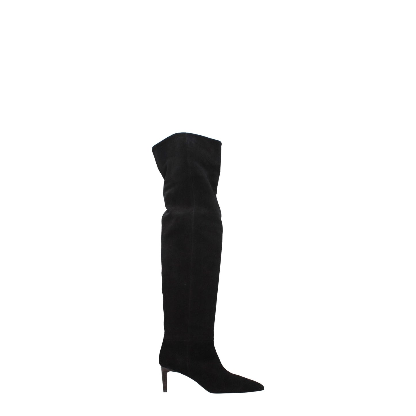 Paris Texas Black Leather Over The Knee Boots