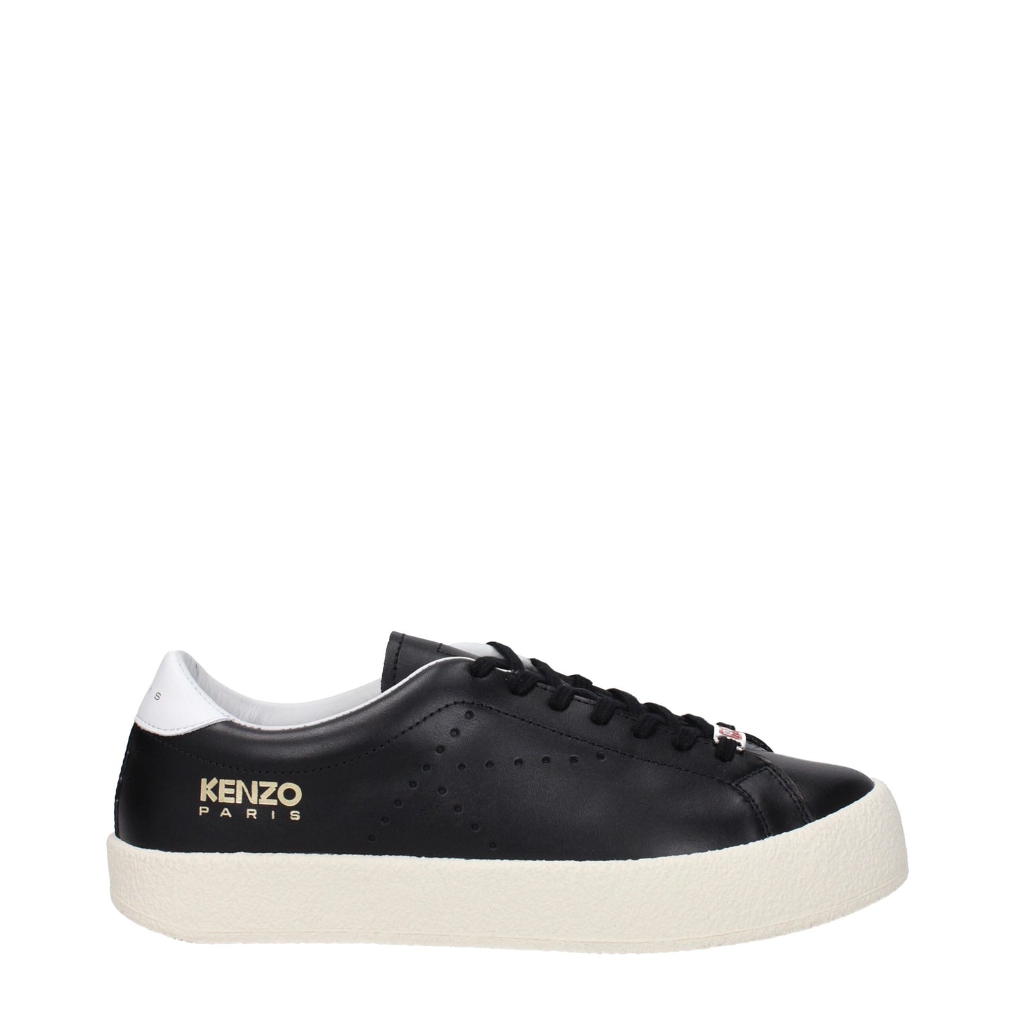 Kenzo Black Leather Low Tops – Sporty Glam Sneakers