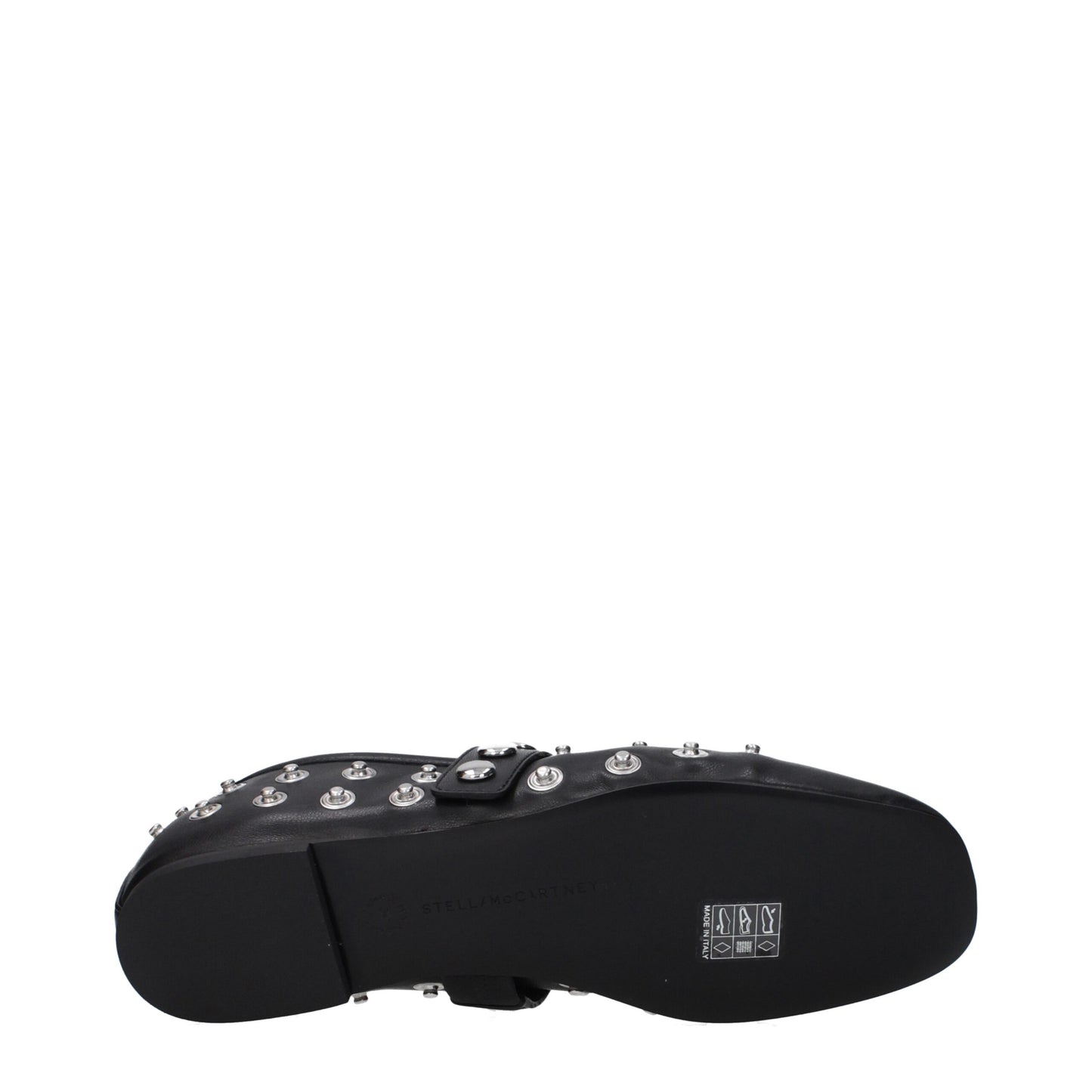Stella McCartney Black Leather Ballet Flats with Studs