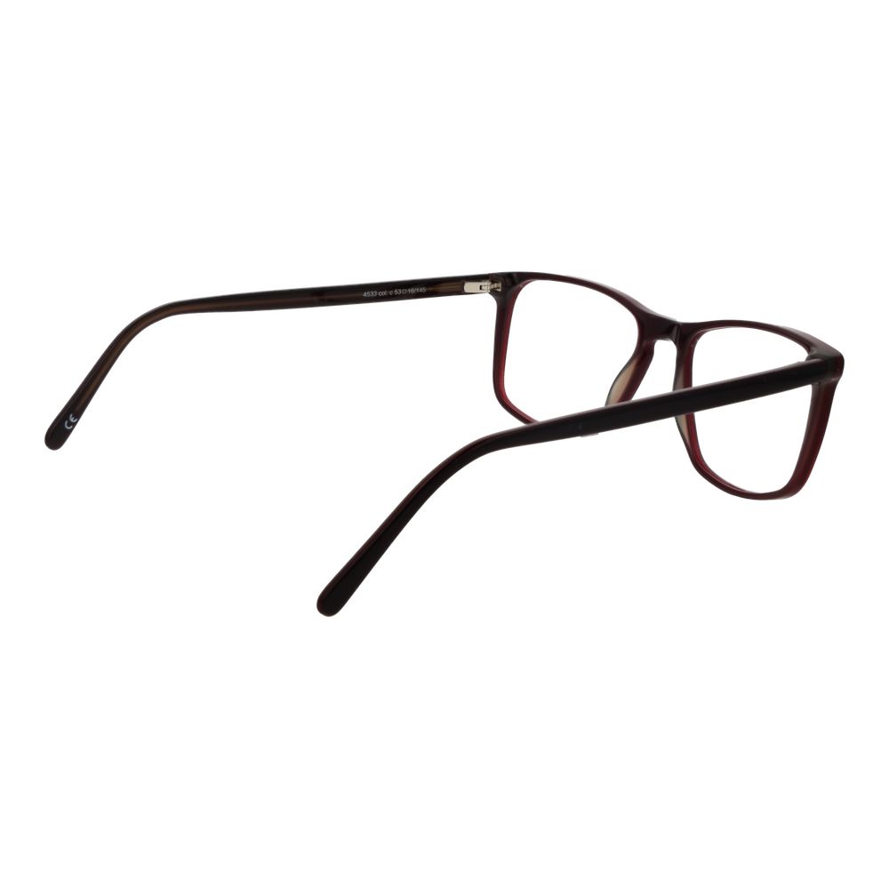 Andy Wolf Burgundy Unisex Optical Frames – Rectangle Design, 53mm