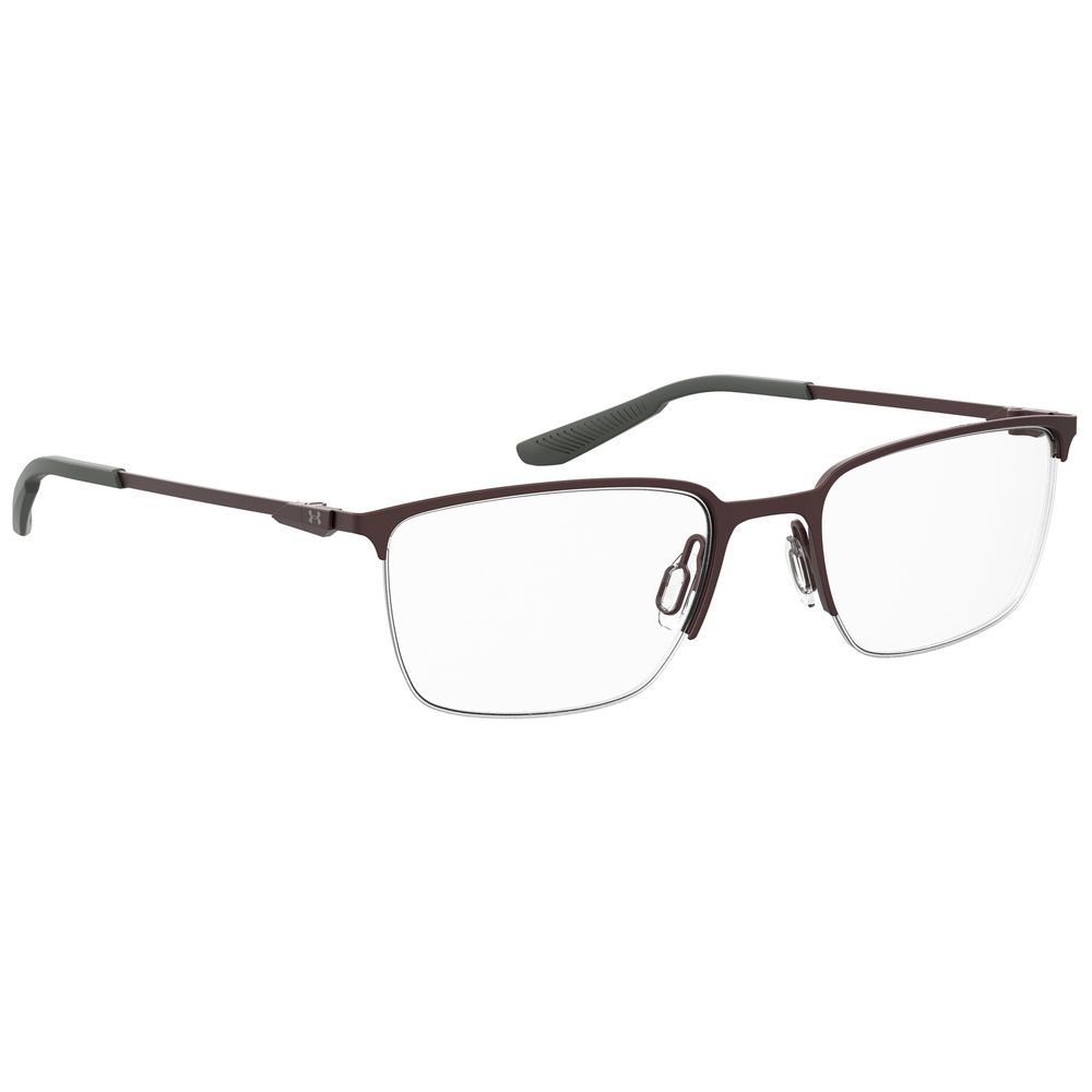Under Armour Brown Metal Optical Glasses – Square Frame, 54mm