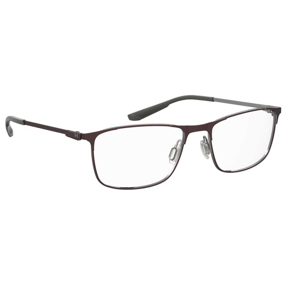 Under Armour Brown Metal Frame Glasses – 56mm Square Design
