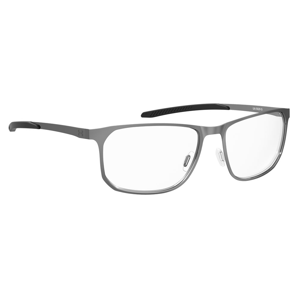 Under Armour Gray Metal Frames – Square Full-Rim, 56mm