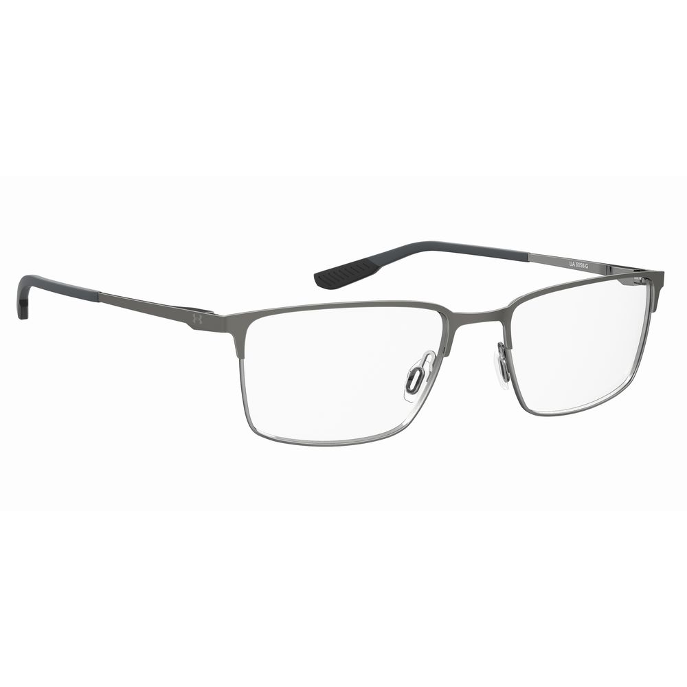 Under Armour Gray Metal Frames – Square Full-Rim, 60mm