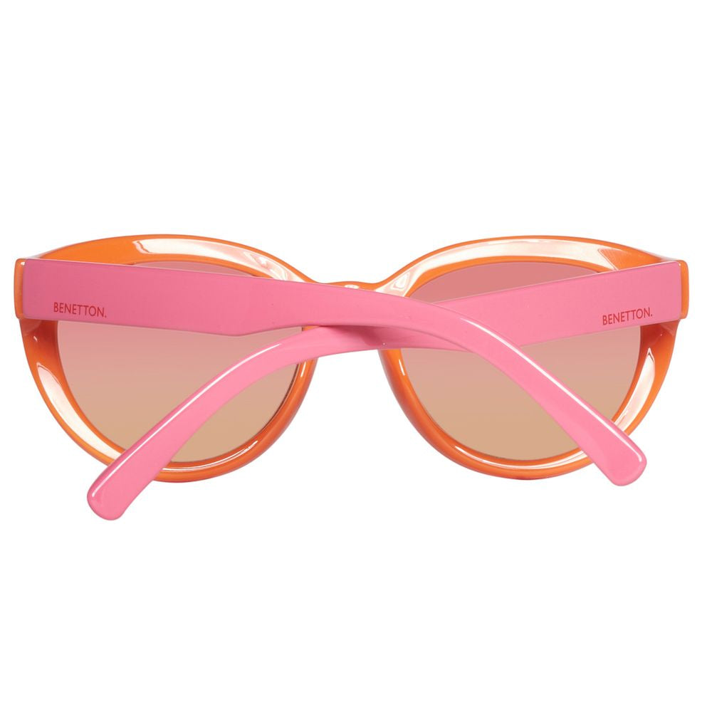 Benetton Women’s Sunglasses – Red Injected Frame, Stylish Lenses