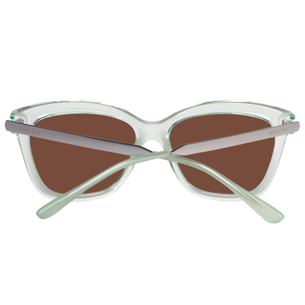 Benetton Women’s Sunglasses – Green Resin Frame, Gradient Lenses