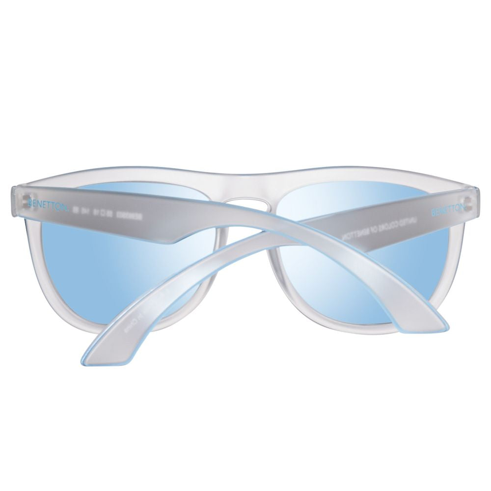 Benetton Men’s Sunglasses – Blue Full-Rim Frame, Glass Lenses