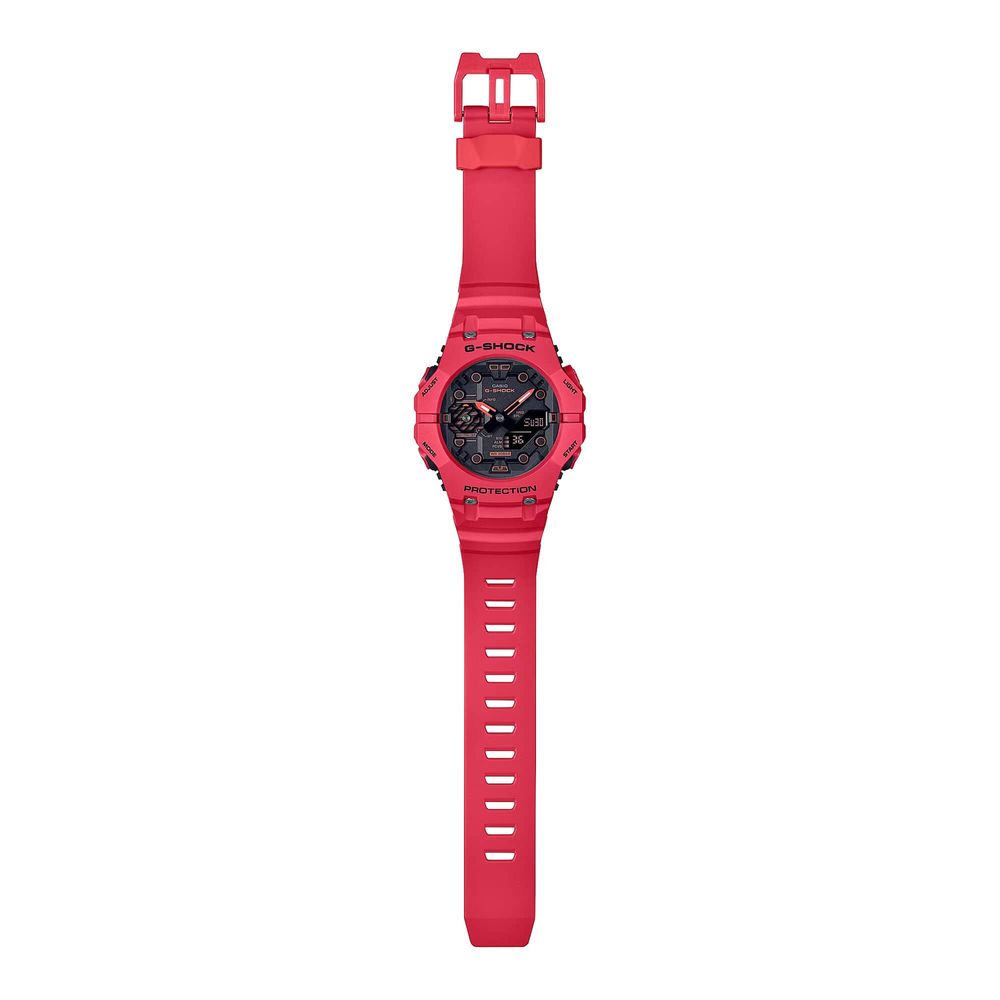 Casio Red Resin G-Shock Watch with Carbon Case