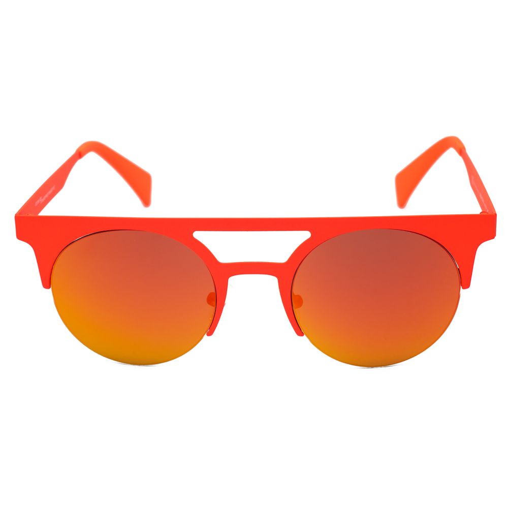 Italia Independent Unisex Sunglasses – Red Metal Frame, Mirrored Lenses