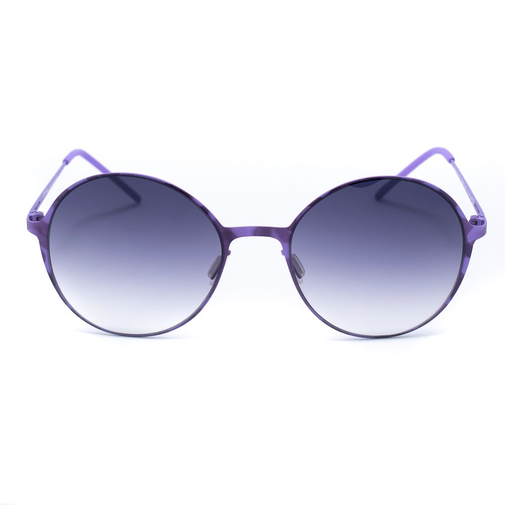 Italia Independent Women’s Sunglasses – Purple Metal Frame, Mirrored Lenses