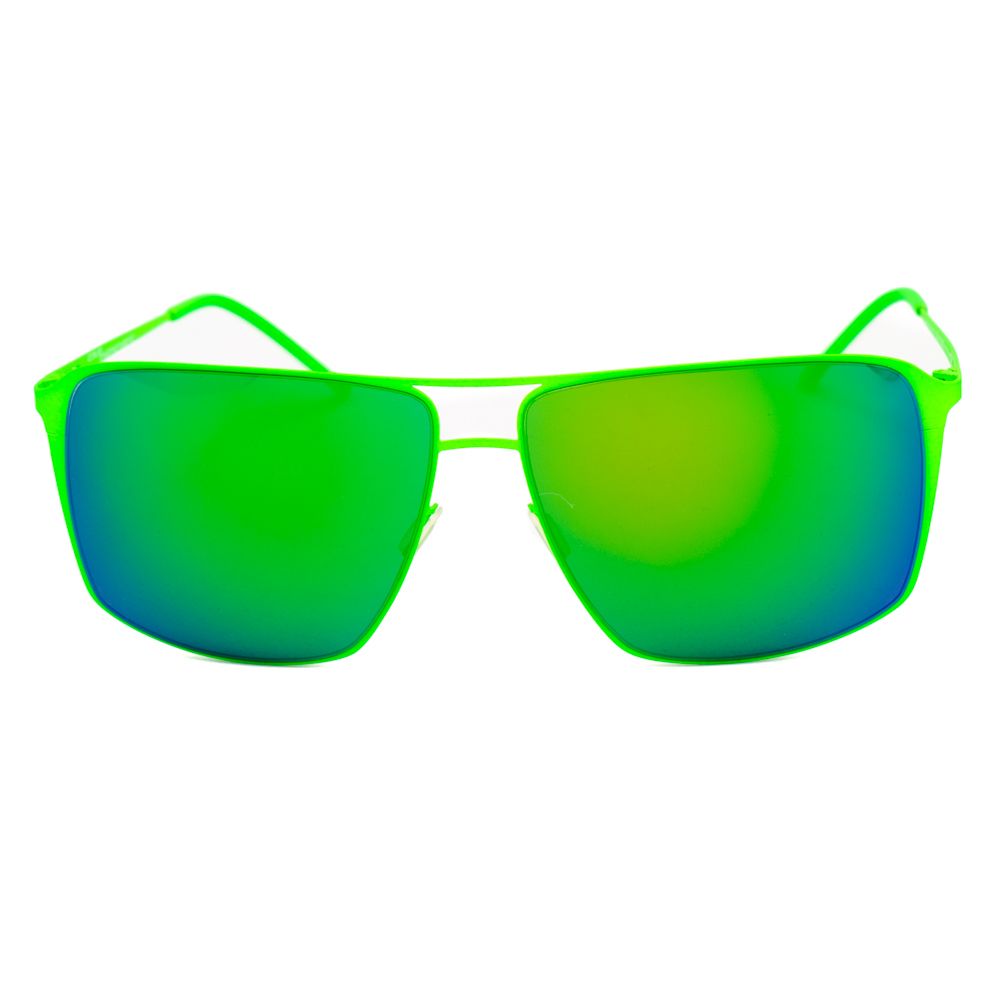Italia Independent Men’s Sunglasses – Green Metal Frame, Grey Lenses