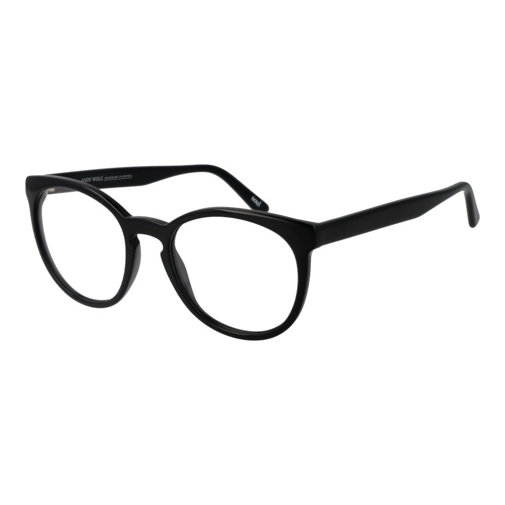 Andy Wolf Black Unisex Optical Frames – Panto Design, 52mm