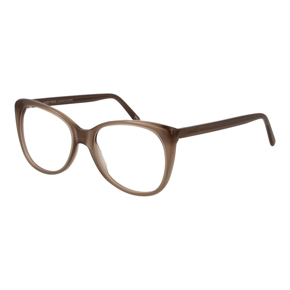 Andy Wolf Brown Unisex Optical Frames – Cat Eye Design, 55mm