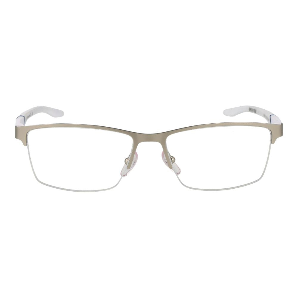 BMW Motorsport Silver Men’s Optical Frames – Half-Rim Design
