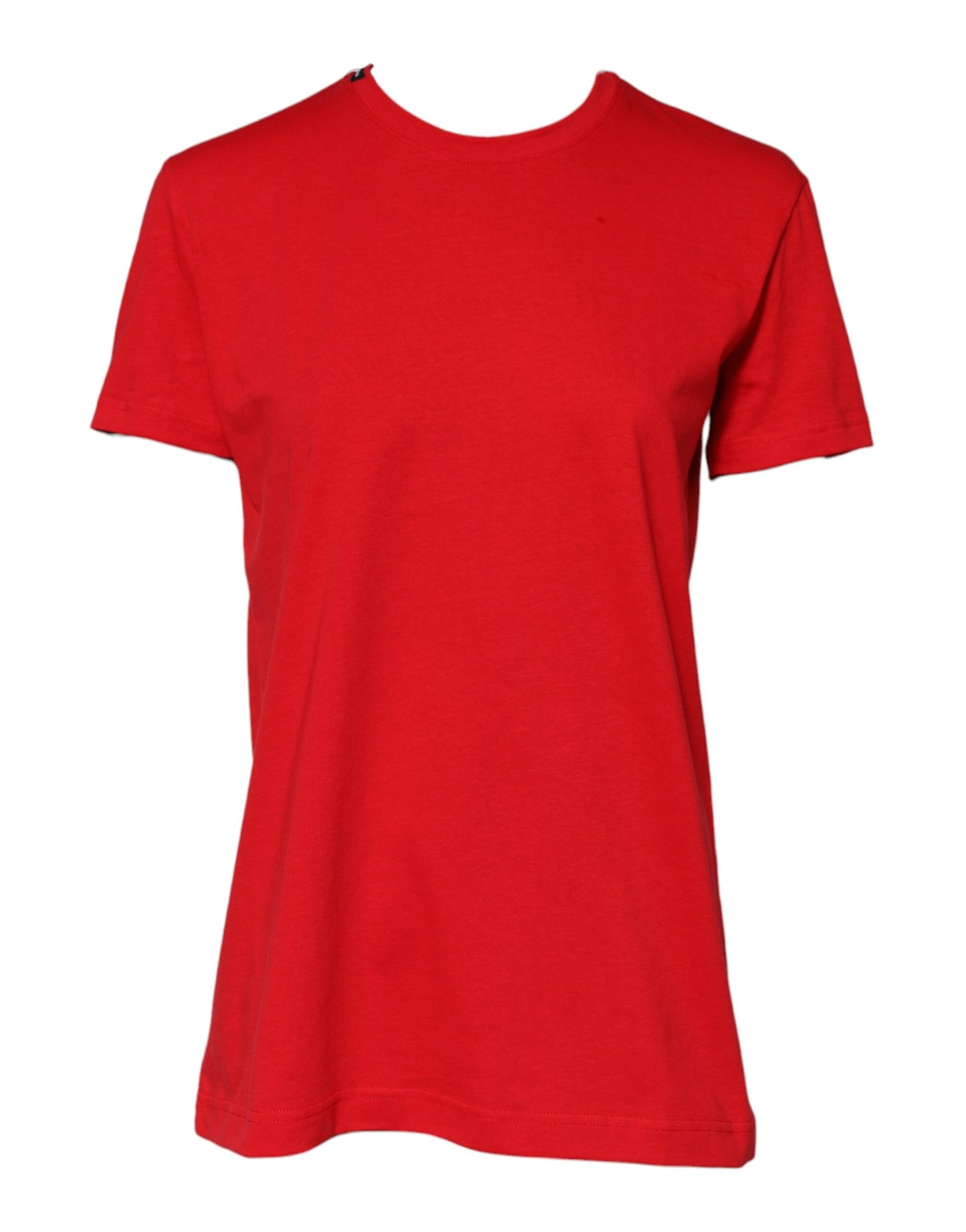 Dolce & Gabbana Red Cotton Crew Neck T-Shirt