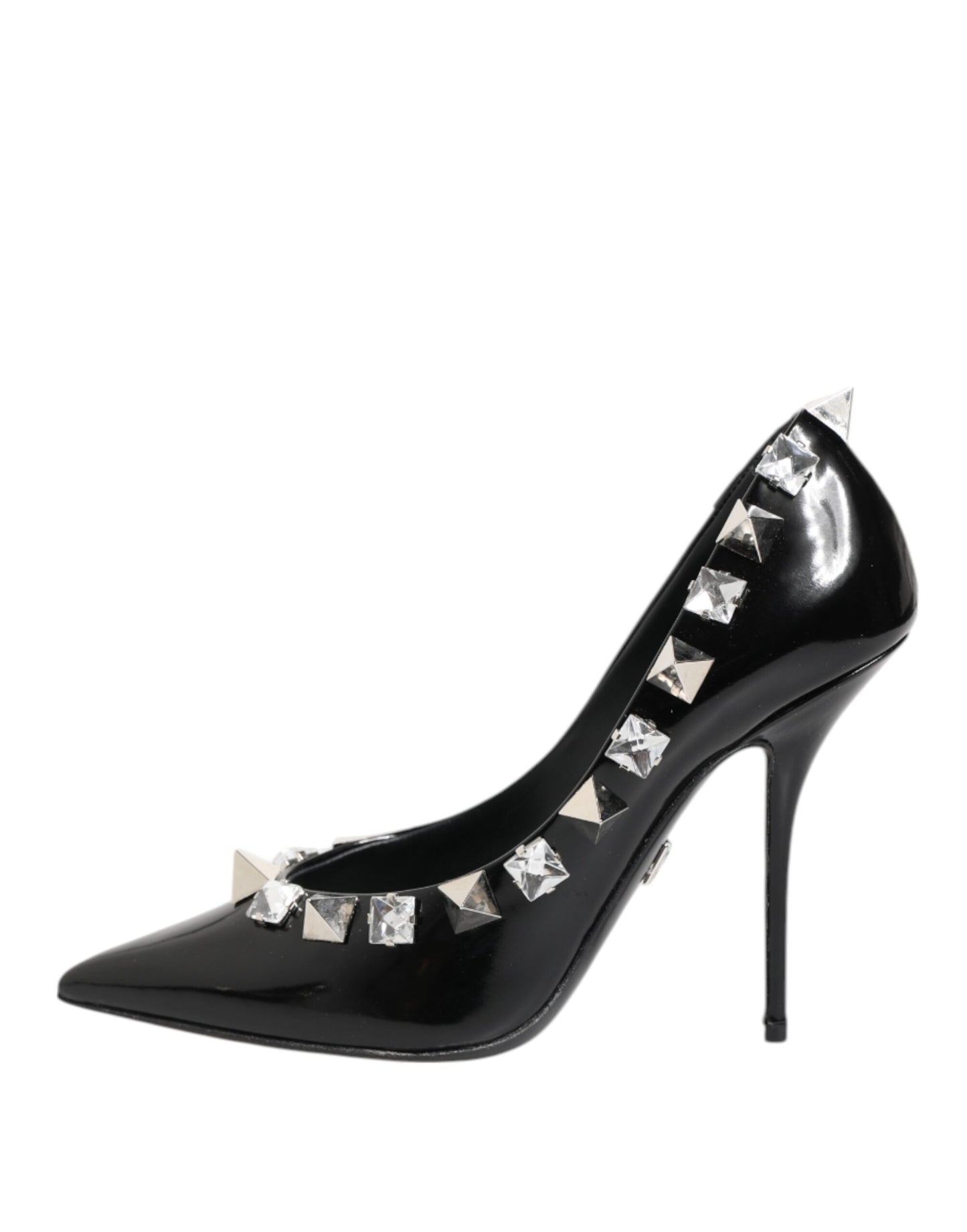 Dolce & Gabbana Black Crystals Studs Stiletto Pumps