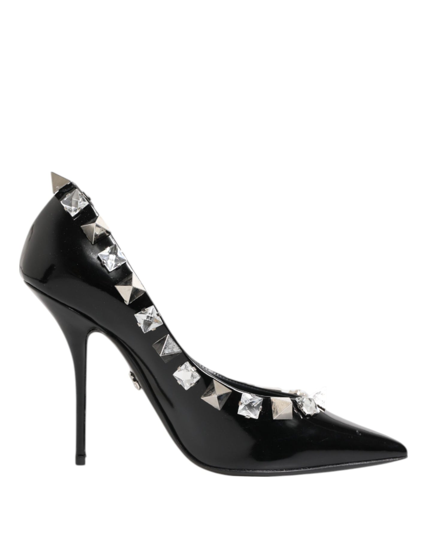Dolce & Gabbana Black Crystals Studs Stiletto Pumps