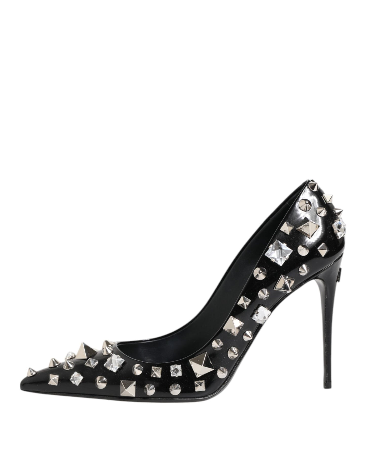 Dolce & Gabbana Black Crystals Studs Stiletto Pumps
