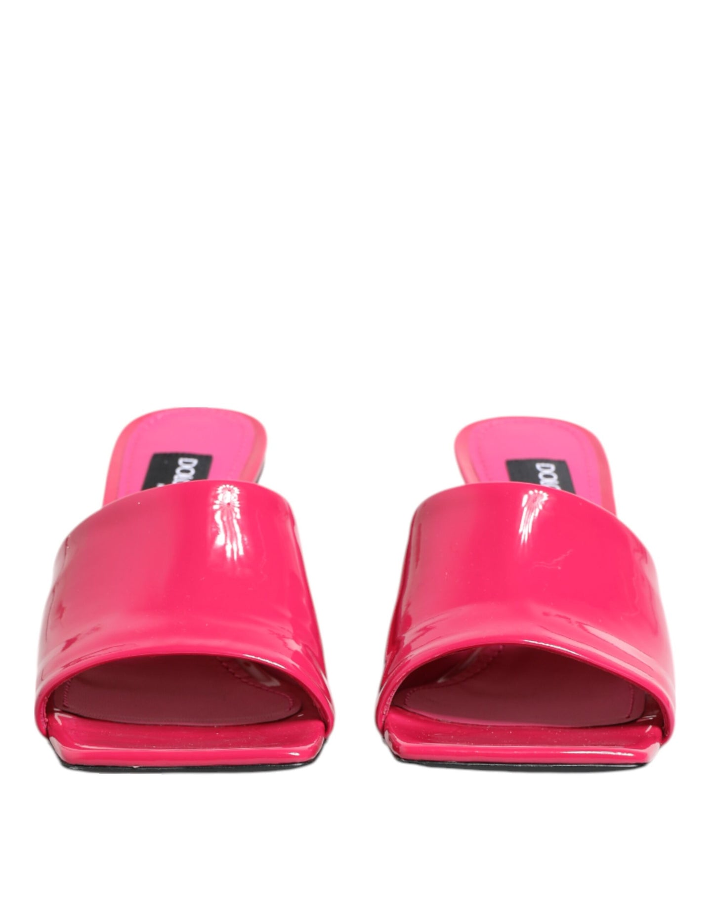 Dolce & Gabbana Pink Open Toe Block Heel Mules Sandals