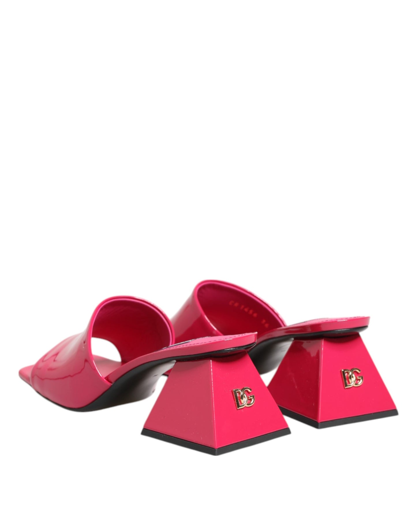 Dolce & Gabbana Pink Open Toe Block Heel Mules Sandals