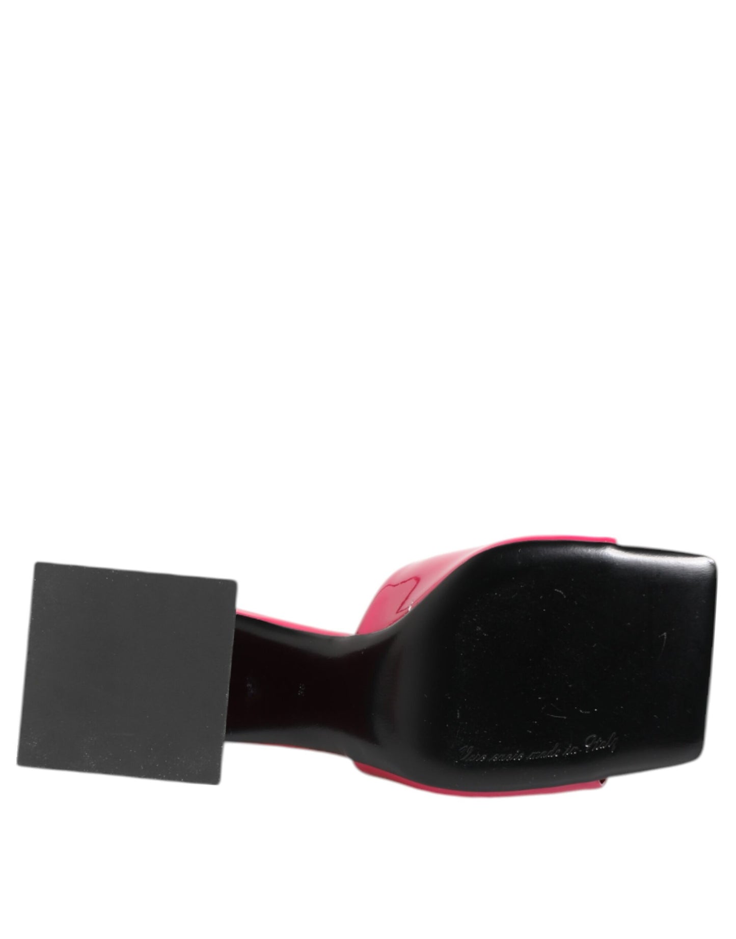 Dolce & Gabbana Pink Open Toe Block Heel Mules Sandals
