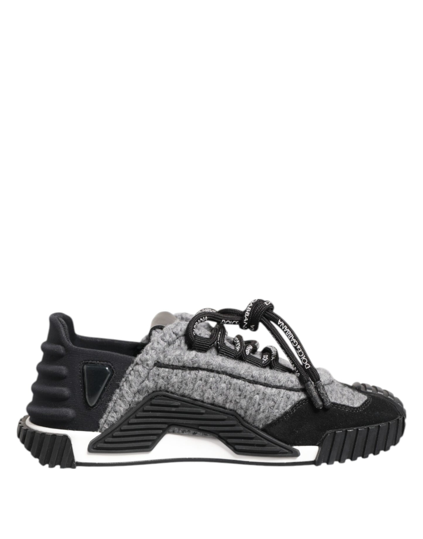 Dolce & Gabbana Black Gray NS1 Low Top Sneakers