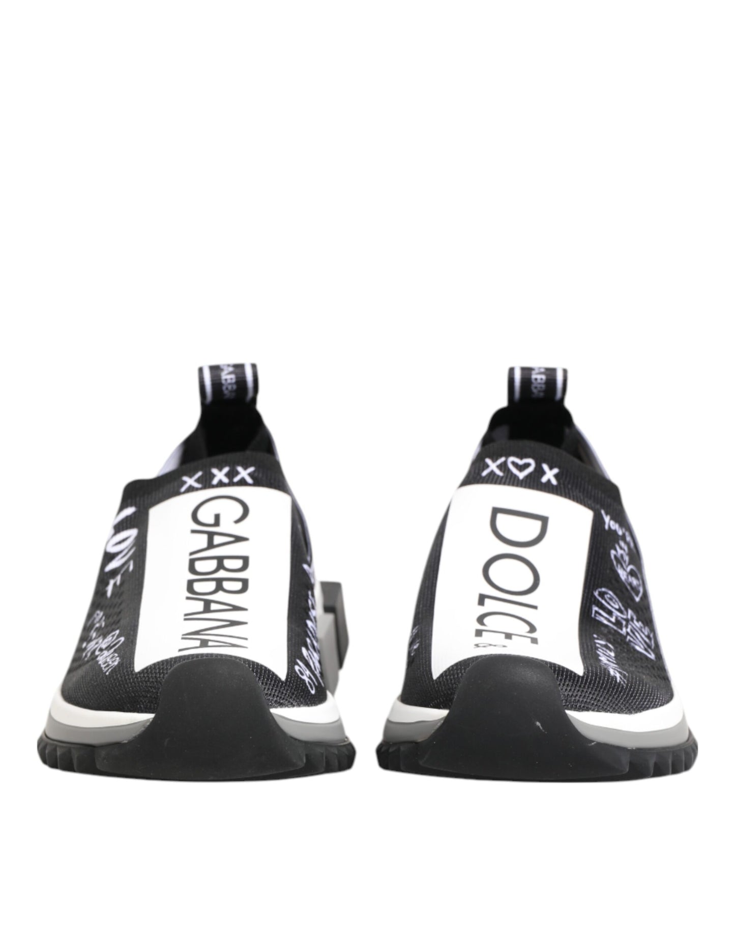 Dolce & Gabbana Black White Sorrento Low Top Sneakers