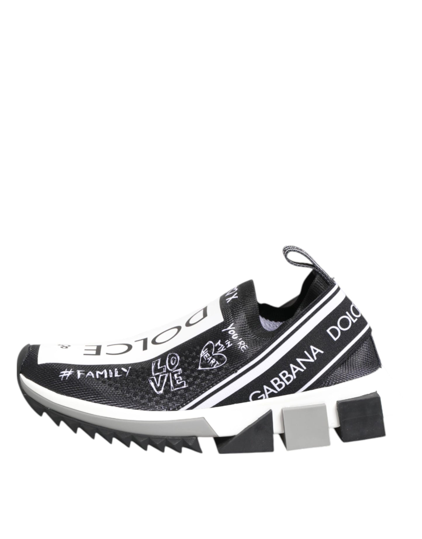 Dolce & Gabbana Black White Sorrento Low Top Sneakers