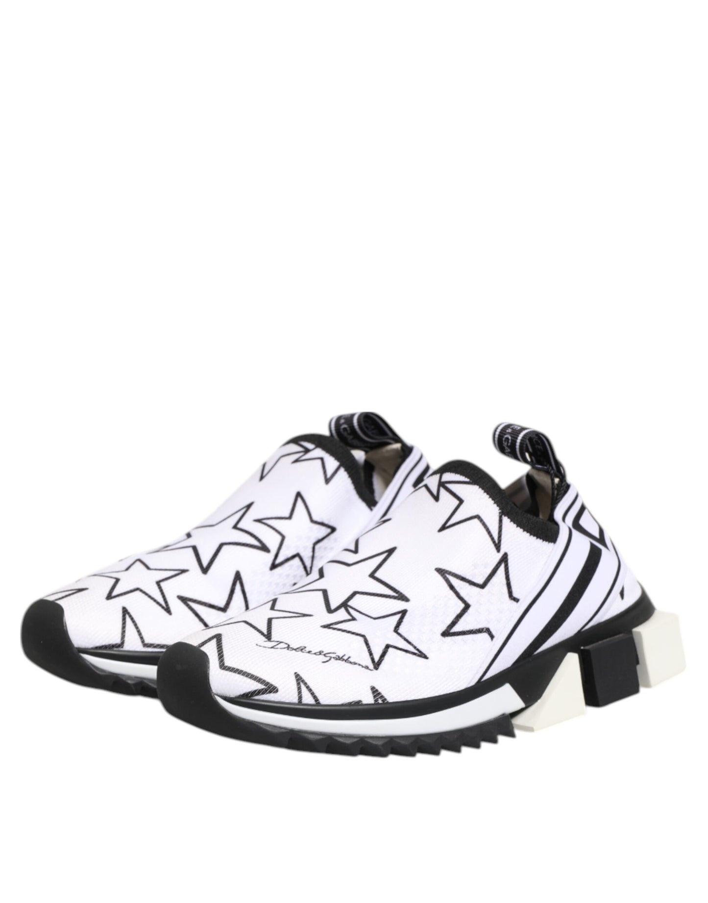 Dolce & Gabbana White Stars Sorrento Low Top Sneakers