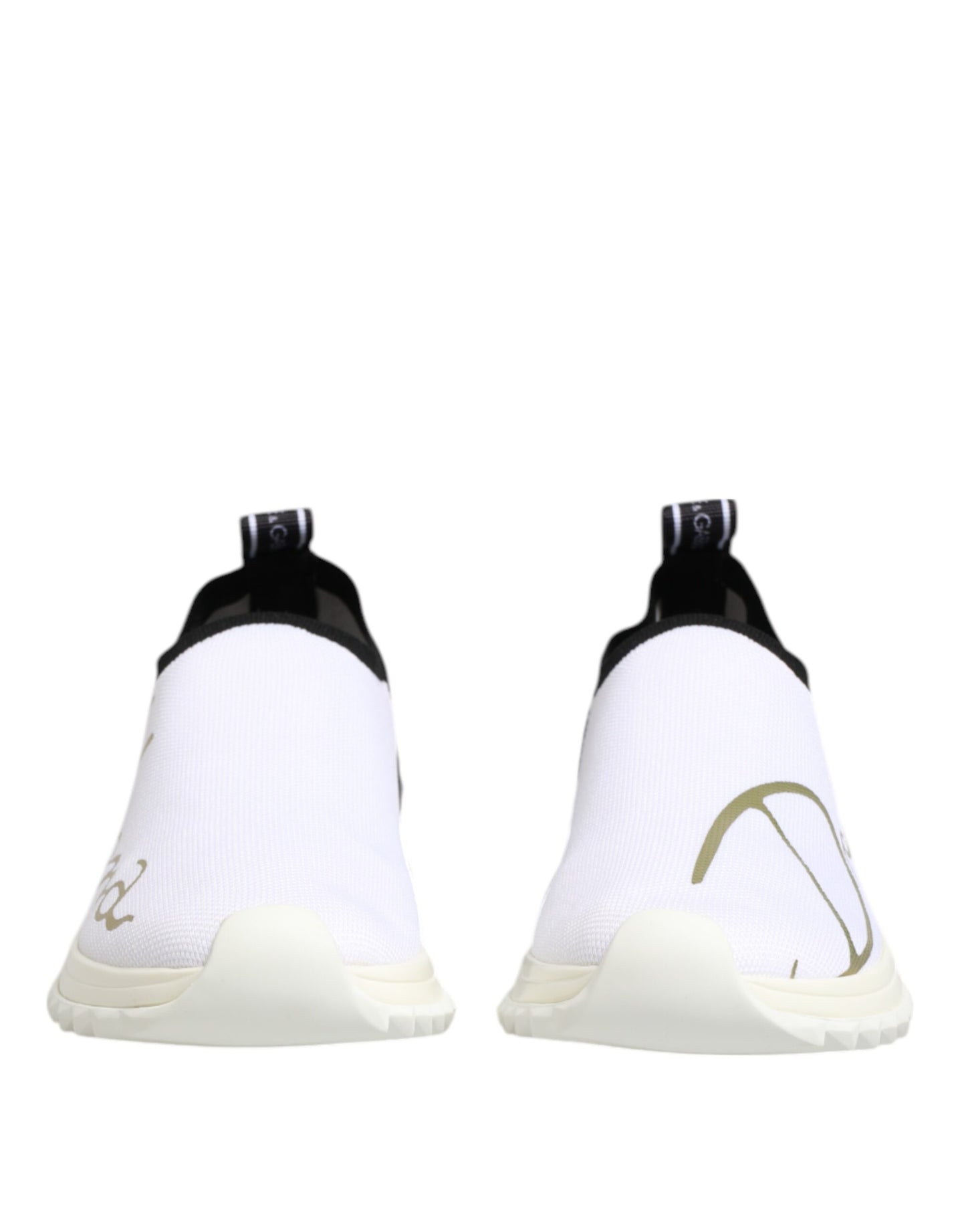 Dolce & Gabbana White Black Low Top Sorrento Sneakers