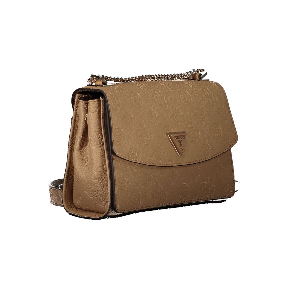 Guess Jeans Beige Polyethylene Handbag - CRESIDIA BAG