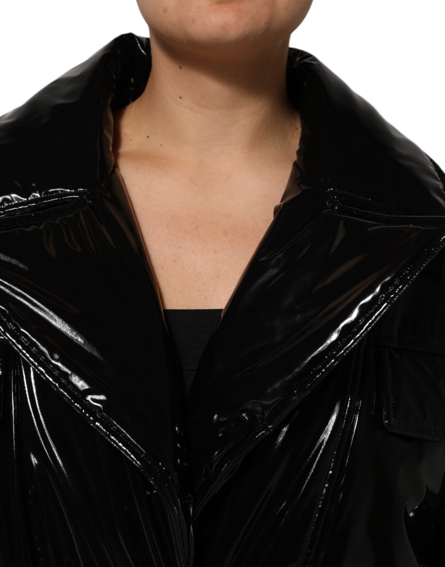 Dolce & Gabbana Black Quilted Puffer Coat
