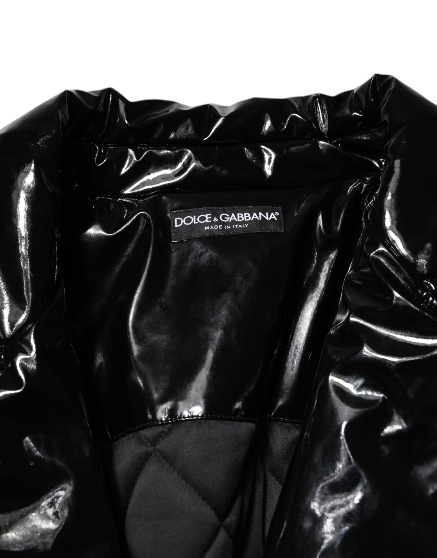 Dolce & Gabbana Black Quilted Puffer Coat