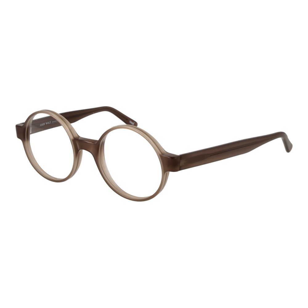 Andy Wolf Brown Unisex Optical Frames – Round Full-Rim Design