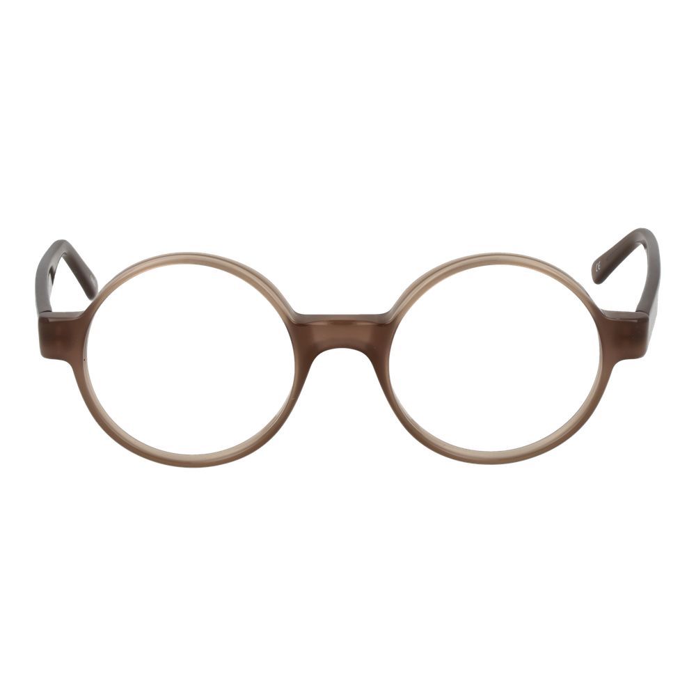 Andy Wolf Brown Unisex Optical Frames – Round Full-Rim Design