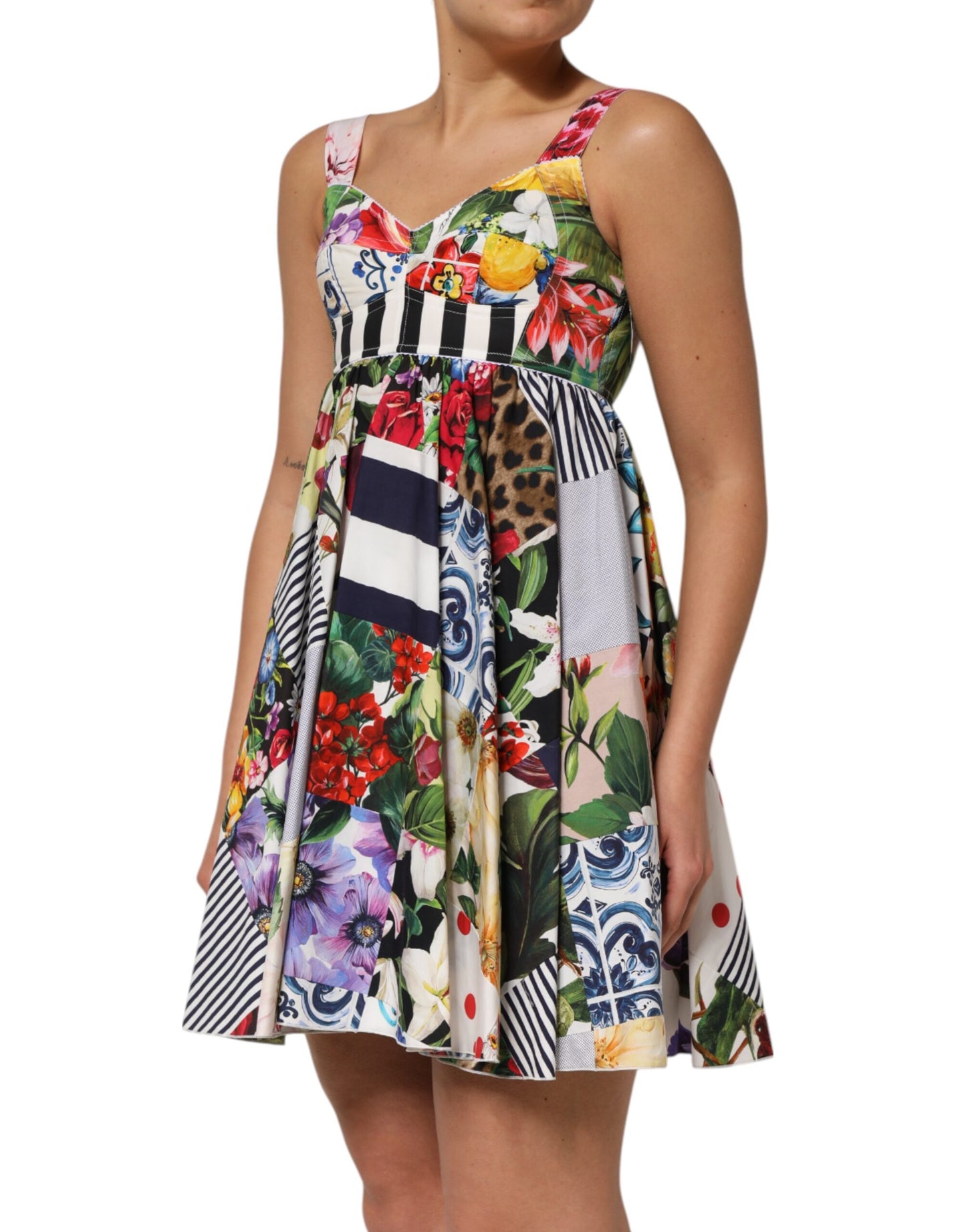 Dolce & Gabbana Multicolor Patchwork A-Line Mini Dress