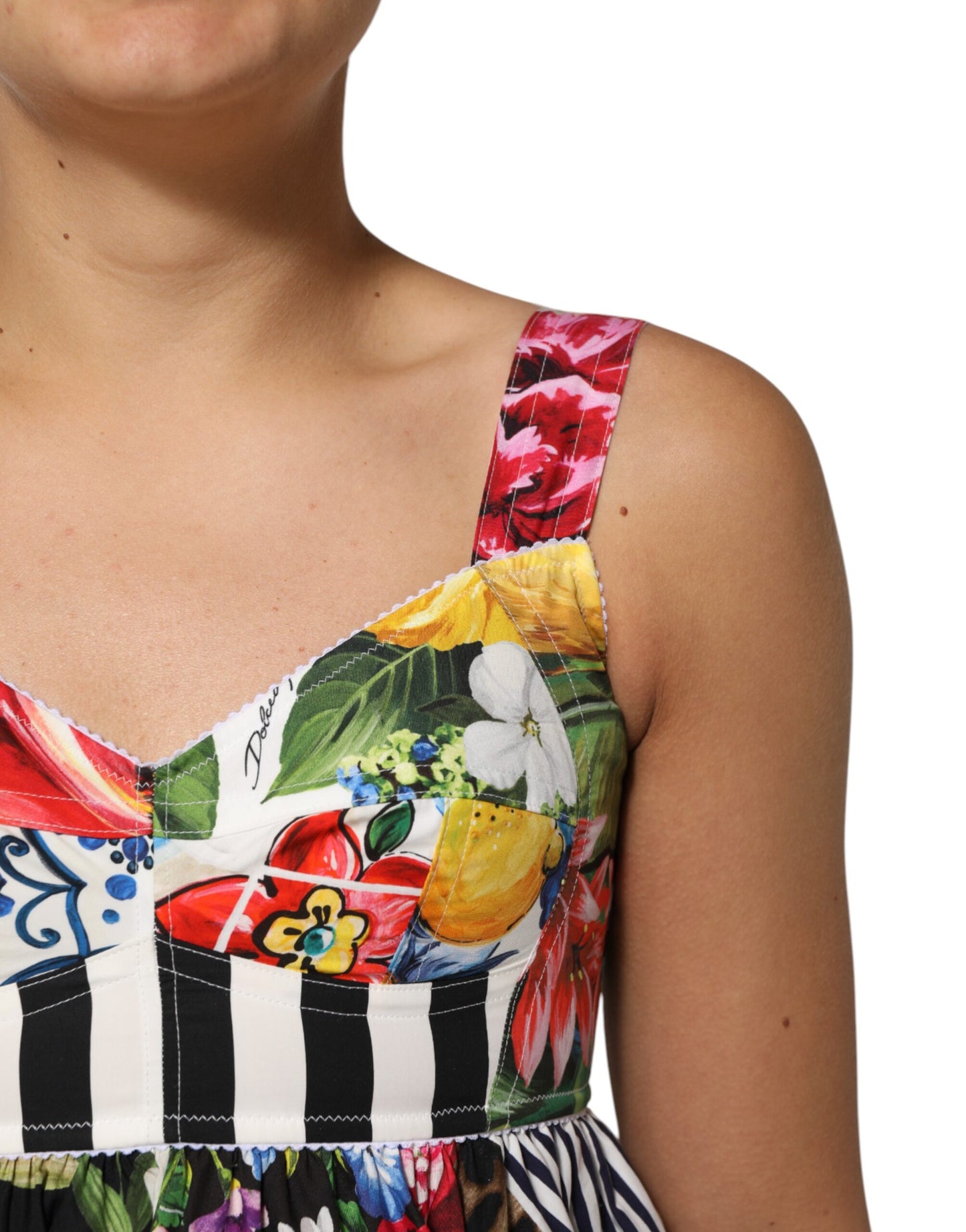 Dolce & Gabbana Multicolor Patchwork A-Line Mini Dress