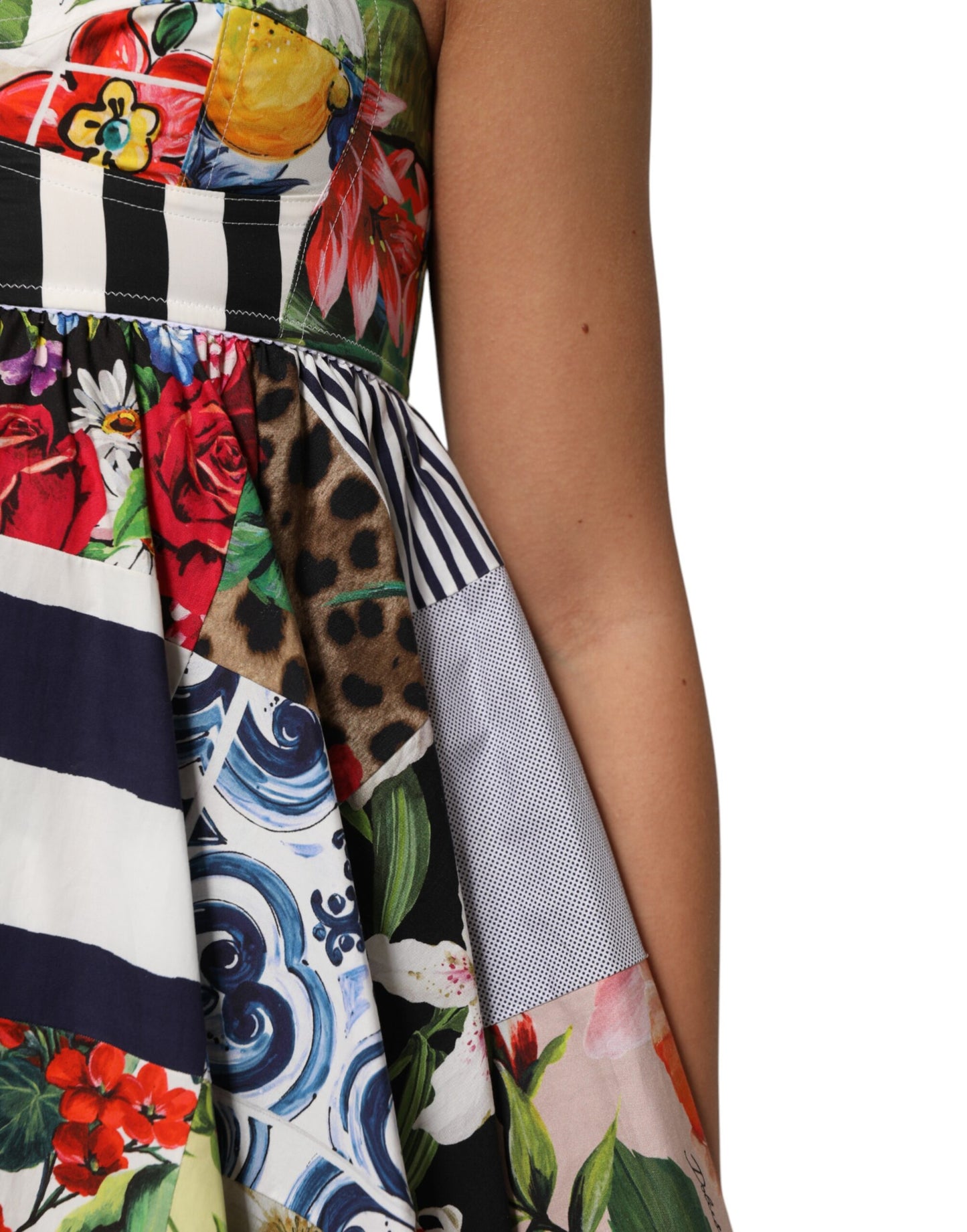 Dolce & Gabbana Multicolor Patchwork A-Line Mini Dress
