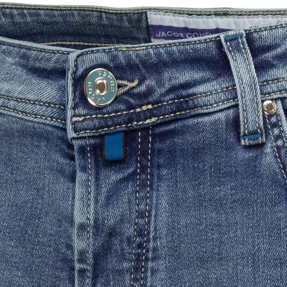 Jacob Cohen Blue Cotton Nick Slim Fit Jeans