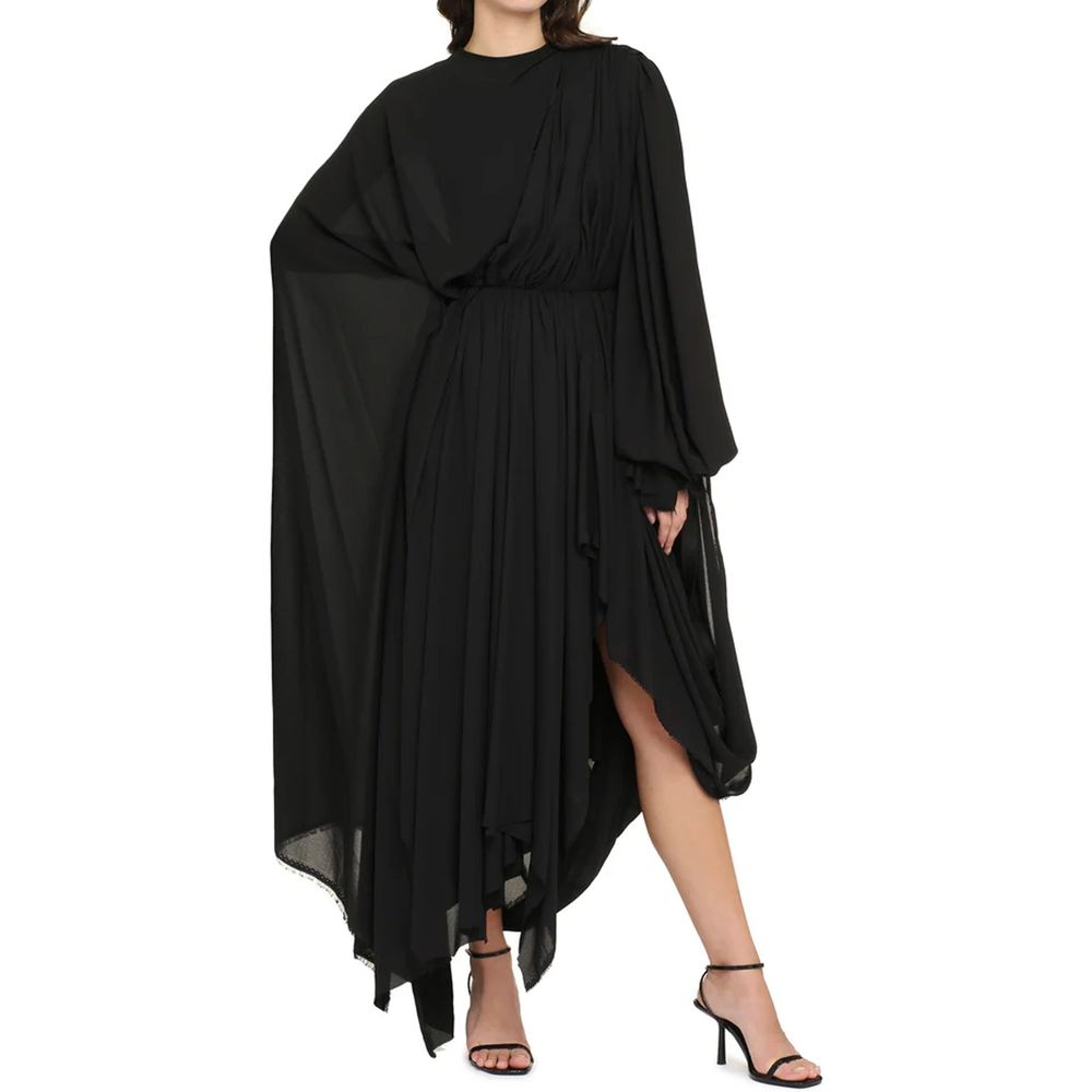 Balenciaga All In Black Crepe Dress