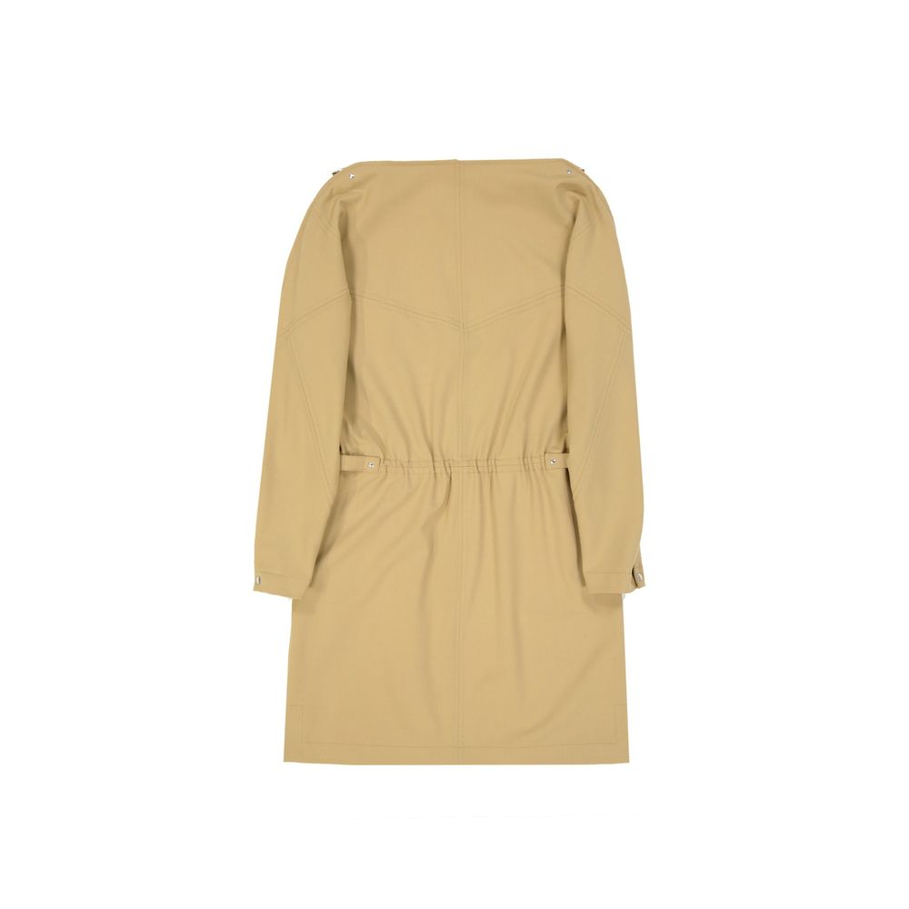 Alberta Ferretti Beige Wool Blend Mini Dress