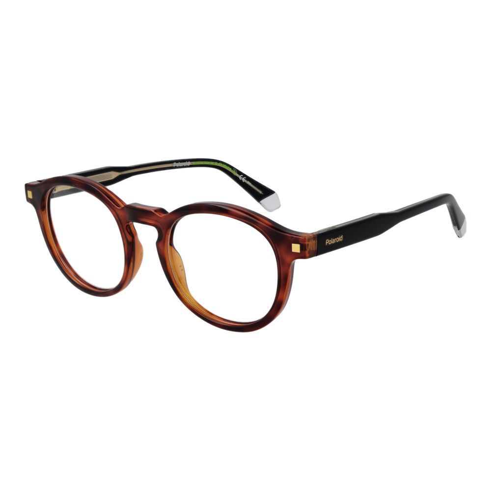 Polaroid Men's Optical Glasses – Brown Round Frame, 48mm