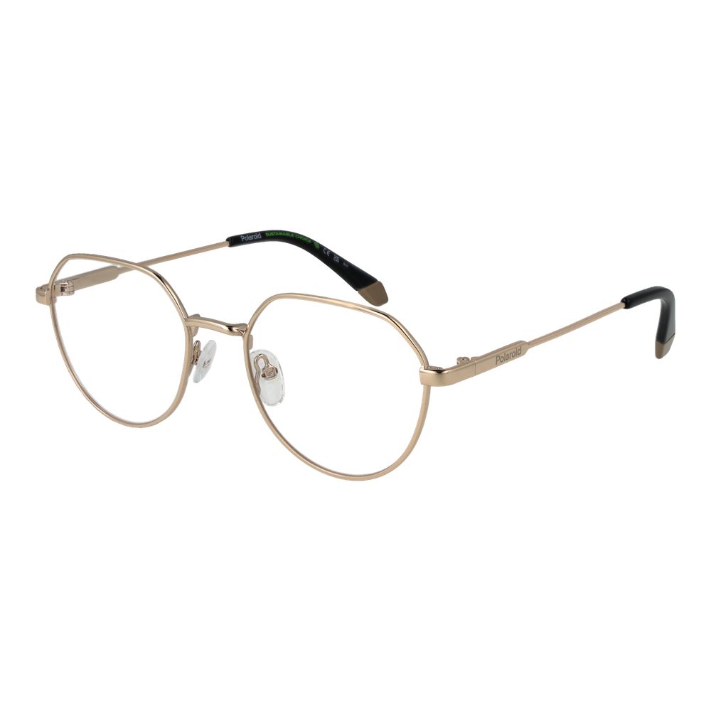 Polaroid Gold Unisex Optical Frames – Full-Rim, 52mm