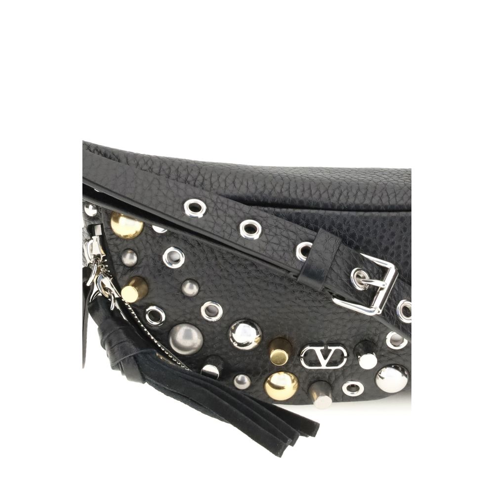 Valentino Garavani Nellcôte Fanny Pack - Garnet Calfskin with Signature VLogo