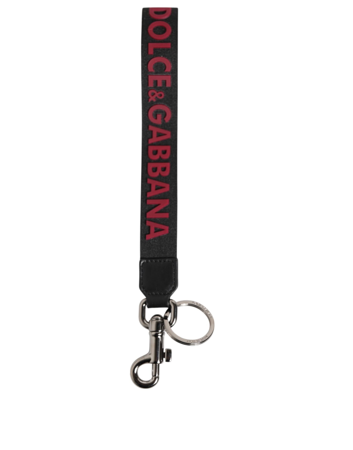 Dolce & Gabbana Black Red DG Logo Keychain